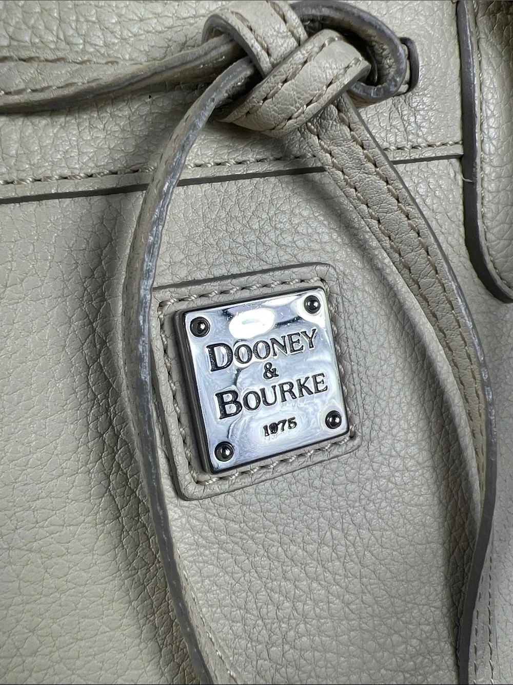 Dooney & Bourke Small Barlow Tote Ivory Pebbled Leather